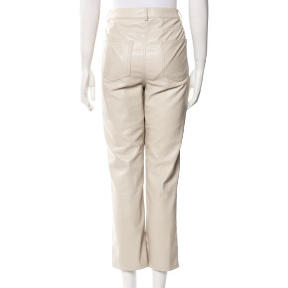 Jonathan Simkhai River High Rise Ceramic Cream Vegan Leather Pants 10 - Picture 8 of 12